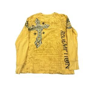 Y2K Raw state long sleeve yellow size small mens